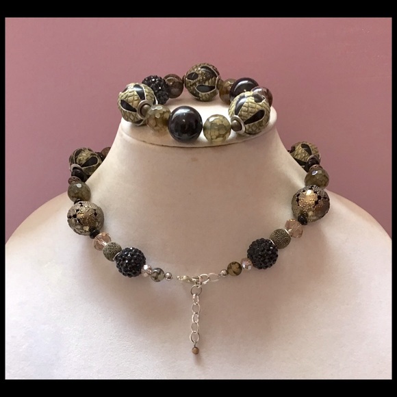 Artisan Crafted 16” Baubles Necklace & Matching Bracelet - Picture 6 of 8